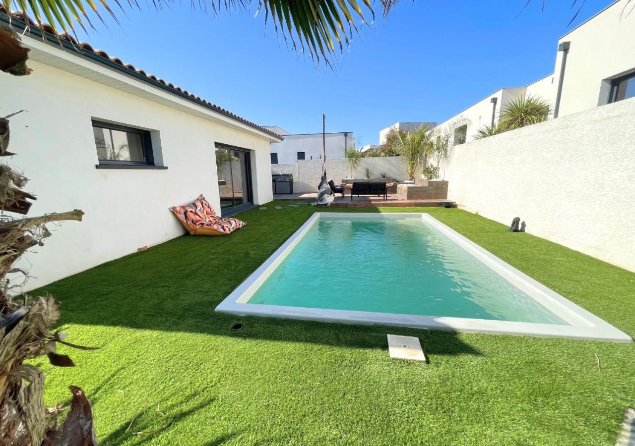 Villa Contemporaine Avec Piscine Chauffee Proche Des Plages Sauvian Exterior foto